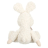 Зайчик белый с коричневым бантиком в клетку, 30 см