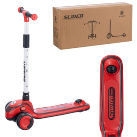 Самокат трехколесный Slider, колеса светящиеся, руль складной
