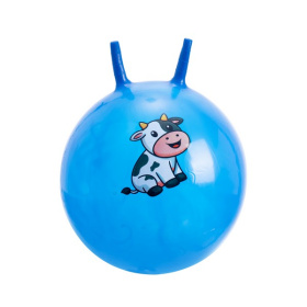 Мяч гимнастический с рожками, 55см,  "Животные" микс цвета