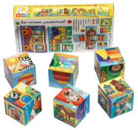 Умные кубики. Фигурные 6 шт. Мы едем, едем, едем