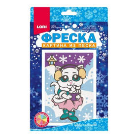Фреска. Картина из песка "Белоснежная кошечка" Фреска. Картина из песка "Белоснежная кошечка"