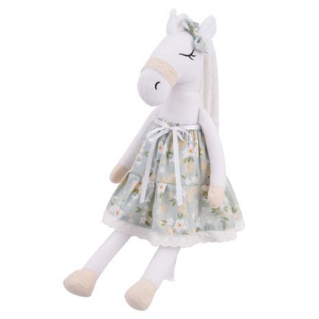 Игрушка мягконабивная ТМ "Relana" Лошадка белая в платье Поллет,  30 см Игрушка мягконабивная ТМ "Relana" Лошадка белая в платье Поллет,  30 см