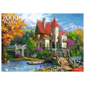 Пазлы 2000 элементов. УСАДЬБА ГОРНОЙ РЕКИ
