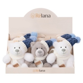 Игрушка мягконабивная ТМ "Relana" Пушистый Мишка в шапке и шарфике, 16 см, 2 вида в ассортименте, в дисплее, кратность продаж 6 шт, в/к 16*11*9 см Игрушка мягконабивная ТМ "Relana" Пушистый Мишка в шапке и шарфике, 16 см, 2 вида в ассортименте, в дисплее, кратность продаж 6 шт, в/к 16*11*9 см
