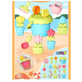 Набор "Песочный" ведёрко, формочки, совок, грабли