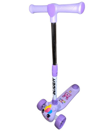 Самокат трехколесный Slider, колёса светящиеся, руль складной