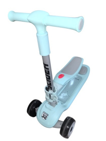 Самокат трехколесный Slider, колеса светящиеся, руль складной