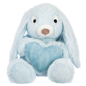 Заяц нежно-голубой с сердцем, 25 см Заяц нежно-голубой с сердцем, 25 см