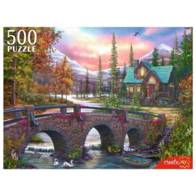 Пазлы 500 элементов. Волшебный домик в горах