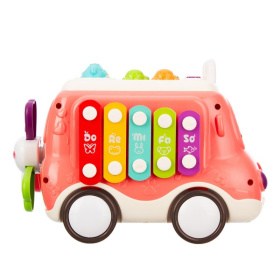 Центр игровой Elefantino "Весёлый автобус", световые и звуковые эффекты, рыбалка, молоточек, спиннер