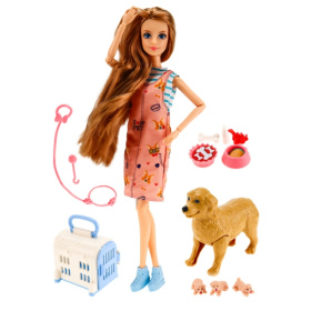 Кукла 29 см в наборе (12 предметов, в коробке)