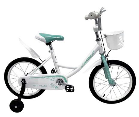 Велосипед 2-х колесный "Slider Style 16" с дополнительными колёсами