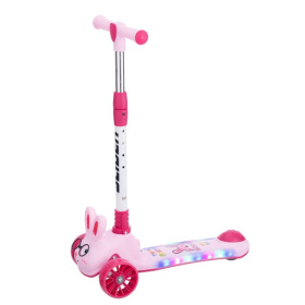 Самокат трехколесный Slider, колеса светящиеся, руль складной