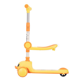 Самокат трехколесный Slider, колеса светящиеся, руль складной