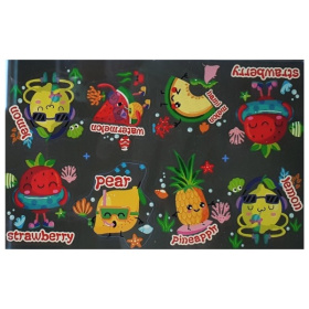 Мяч гимнастический с рожками, 55см, "Фрукты" микс цвета