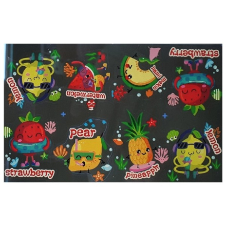 Мяч гимнастический с рожками, 55см, "Фрукты" микс цвета