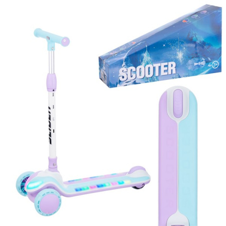 Самокат трехколесный Slider, колеса светящиеся, руль складной Самокат трехколесный Slider, колеса светящиеся, руль складной