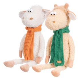 Игрушка мягконабивная ТМ "Relana" Овечка Софи в шарфике, 25 см, в/п 25*10*12 см