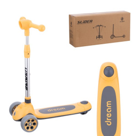 Самокат трехколесный Slider, светящиеся колёса и платформа, руль складной с фонариком