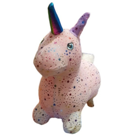 Животное-прыгун единорожка в тканевой накидке, звуковые эффекты, 4 цвета