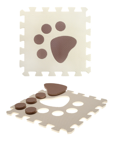 Коврик-пазл мягкий EVA "Лапка""Elefantino" 9 элементов