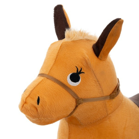 Животное-прыгун лошадка в тканевой накидке, 3 цвета