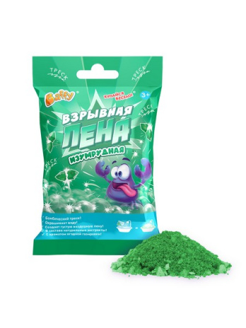 Средство для принятия ванн,«Купайся Весело!»:Сухая пена для ванный,изумрудный «Baffy»