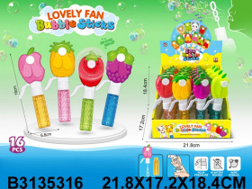 Пузыри мыльные "Фрукты" кратность продажи 16 шт.