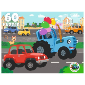 Пазлы 60 элементов. Лицензия/ СИНИЙ ТРАКТОР