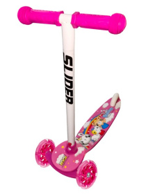 Самокат трехколесный Slider, колеса светящиеся
