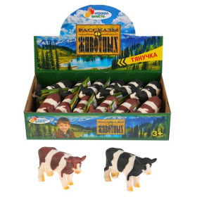 Игрушка пластизоль тянучка "Играем вместе. Корова"