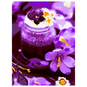 Картина по номерам на картоне 28,5*38 см "Яркий десерт"