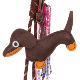 Собака такса с подвесами, ассортимент цветов, 9 см