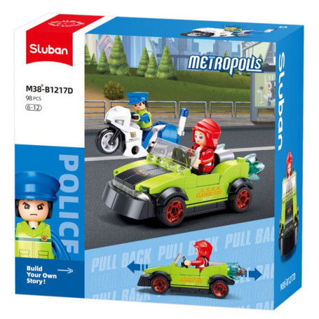 Конструктор "Полицейское преследование" 98 деталей, 2 фигурки