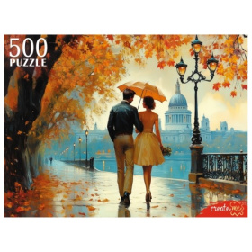 Пазлы 500 элементов. ПАРА В ОСЕННЕМ ПАРКЕ