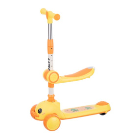 Самокат трехколесный Slider, колеса светящиеся, руль складной