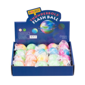 Мяч-попрыгун, диаметр 50 мм, 5 видов, со светом