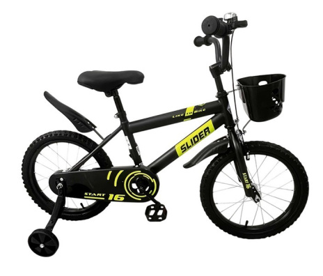 Велосипед 2-х колесный "Slider Start 16" с дополнительными колёсами