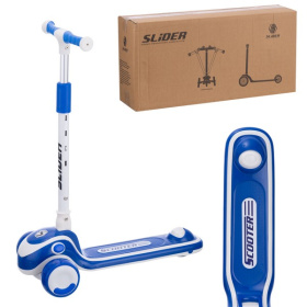 Самокат трехколесный Slider, колеса светящиеся, руль складной