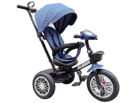 Велосипед трехколесный SLIDER, колёса EVA 12 и 10", фара, корзинка, сумочка