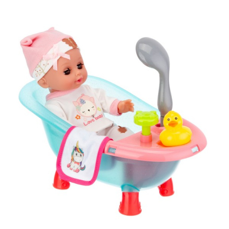 Набор "Girl's Club" "Маленькая мама", пупс 30 см, туалет (свет, звук), ванна с водой, аксессуары