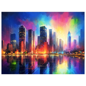 Алмаз мозаика (класс.) 30х40 см, без подр., с полн. заполн.(30цв) Красочный город