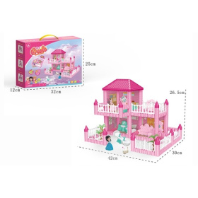 Набор "Дом": мебель, куколка, питомец, 227 деталей, размер 42*30*26,5 см