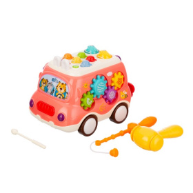 Центр игровой Elefantino "Весёлый автобус", световые и звуковые эффекты, рыбалка, молоточек, спиннер