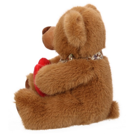 Мишка бурый с сердцем, 19 см