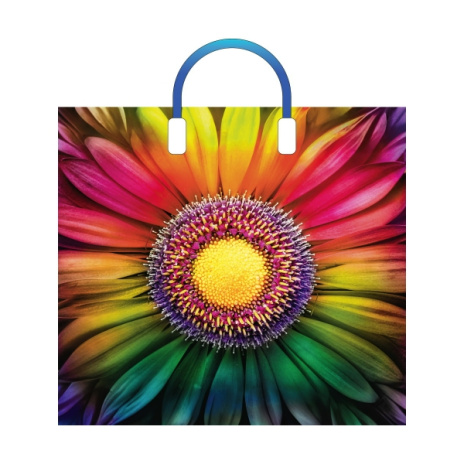 Пакет полиэтиленовый с пластиковой ручкой (10 шт в наборе) Радужный 38*34 см