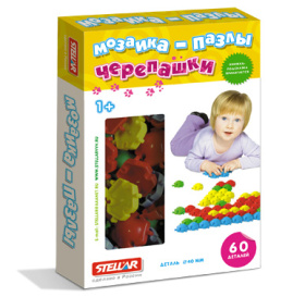 Мозаика пазлы "Черепашки" 40 мм 60 деталей