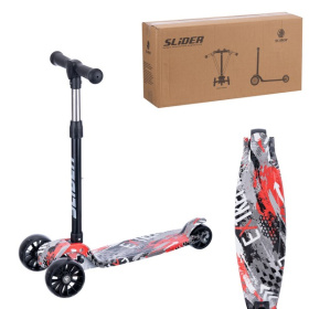 Самокат трехколесный Slider, колеса светящиеся