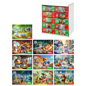 МИКС.ПАЗЛЫ 35 элементов Серии "Оживи мультфильм" СКАЗКИ №1 (10 шт в шоубоксе)
