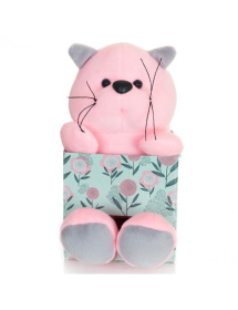 Игрушка мягкая "Кот Марсель" розовый